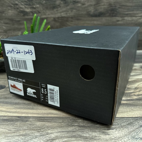 NIB Sorel Explorer 8.5 39.5 Blitz Stride Lace Warp Red Burnt Orange - Picture 10 of 10